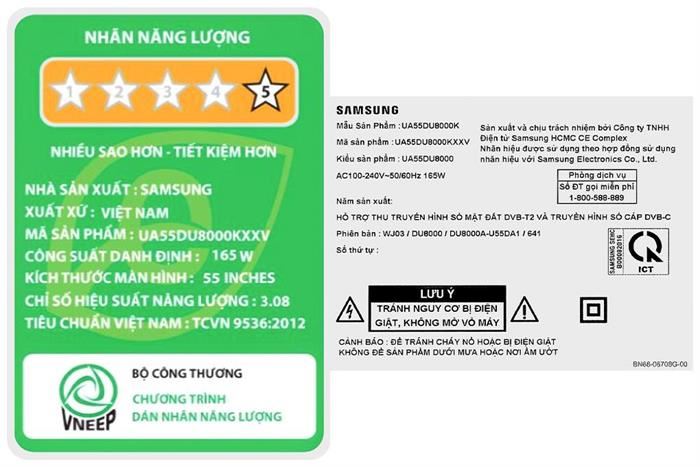 Smart Tivi Samsung 4K 55 Inch UA55DU8000